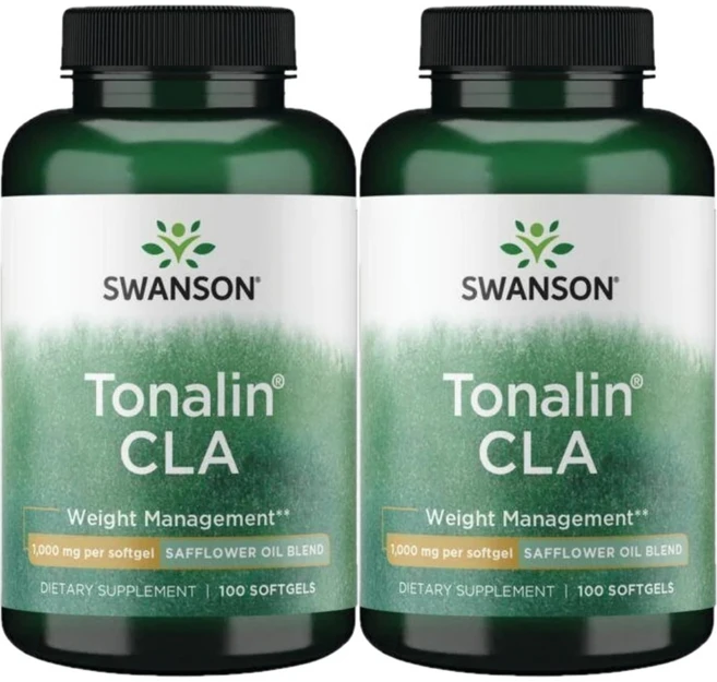 스완슨 토날린 공액리놀레산 CLA 1000mg, 100정, 2팩, 100정 - 쿠팡