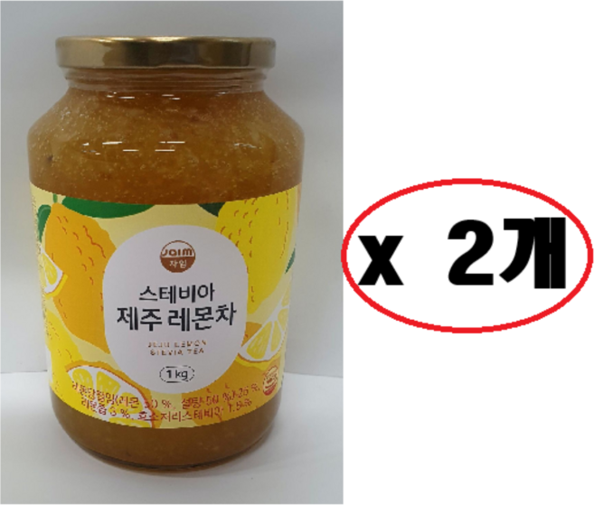 자임 스테비아 제주레몬차 (1KG), 2개, 1개입, 1kg