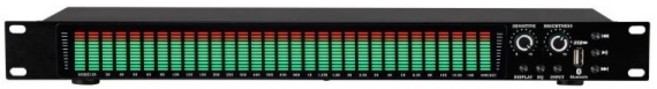호환 랙마운트 디지털 스펙트럼 분석기 블루투스 USB 이퀄라이저 레벨 표시기 VU 계량기 31 단락 2025, 02 US plug, 01 Black, 1개