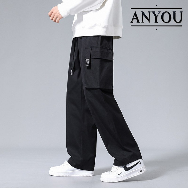 ANYOU 남자 카고 팬츠 와이드팬츠 조절 가능