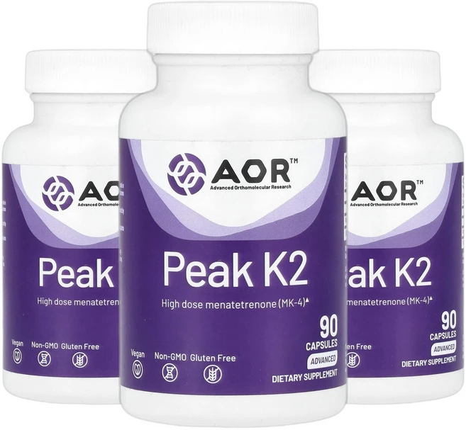 AOR 비타민K 피크 K2 90 식물성 캡슐 2+1, 3개, 90회분 - 쿠팡