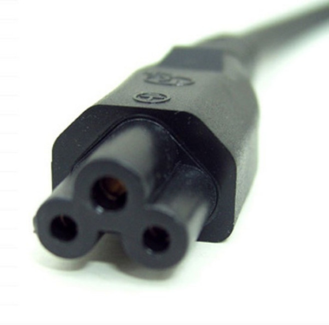 (하늘컴) 국산 크로바 3구 전원 파워케이블 AC 220V (블랙/벌크/0.5m), 1개