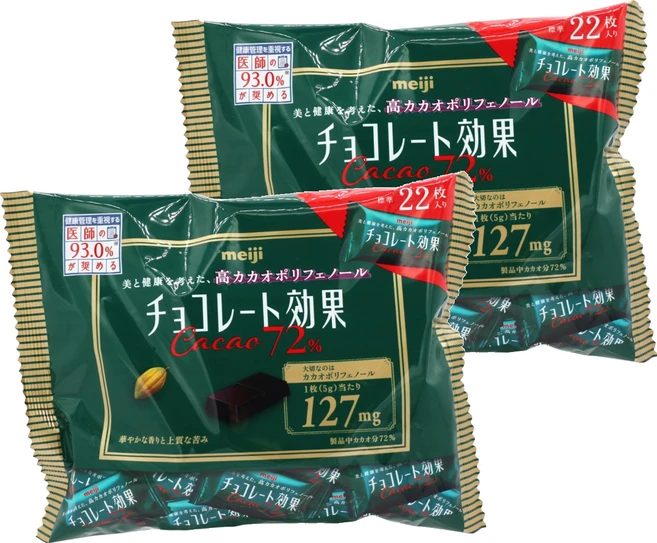 메이지 초콜릿 효과 카카오 72%, 2개, 110g - 쿠팡