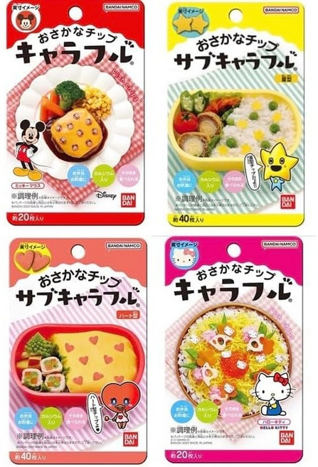 일본 캐릭터 어묵칩 캬라후루 후리가케 4종, 1세트, 40g
