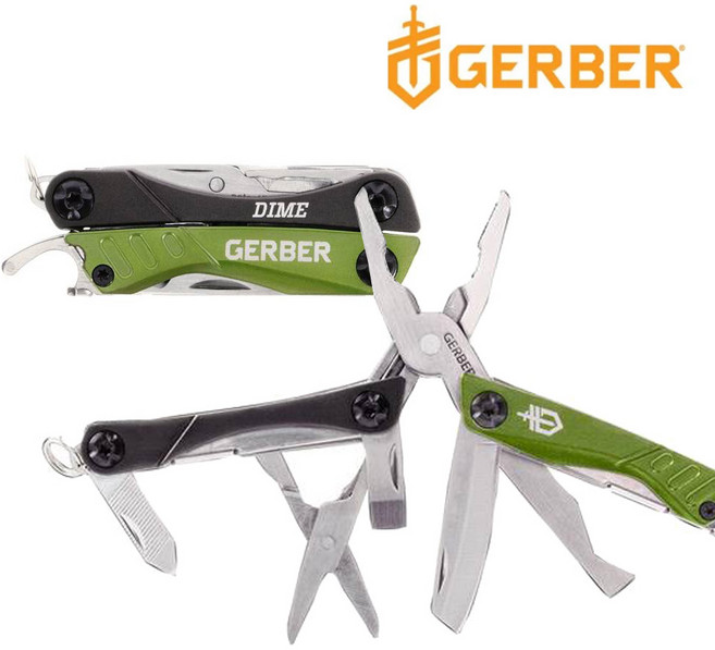 거버 다임 마이크로 툴 멀티툴, 그린, 1개