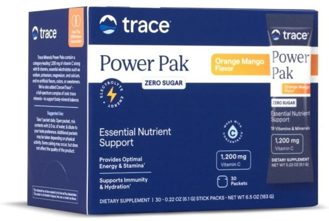 트레이스미네랄 Trace Minerals 파워팩 종합비타민 미네랄 오렌지망고 30포, 6.1g, 1 - 쿠팡