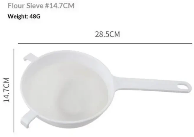 3; 프리미엄 플라스틱 미세망 거름망 스푼(손잡이 포함); 견과류 우유 밀가루 체 두유 커피 필터 주방용, 04 15cm