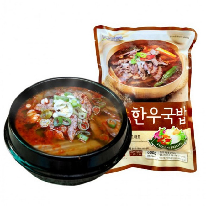 VYF 수라 한우국밥 600g 얼큰 해장국, 1개, 1g