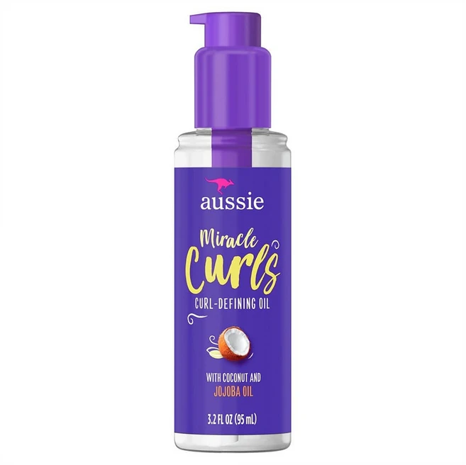 Aussie Miracle Curls 오지 미라클 컬 코코넛 디파이닝 오일 3.2oz(95ml) 4팩 - 쿠팡