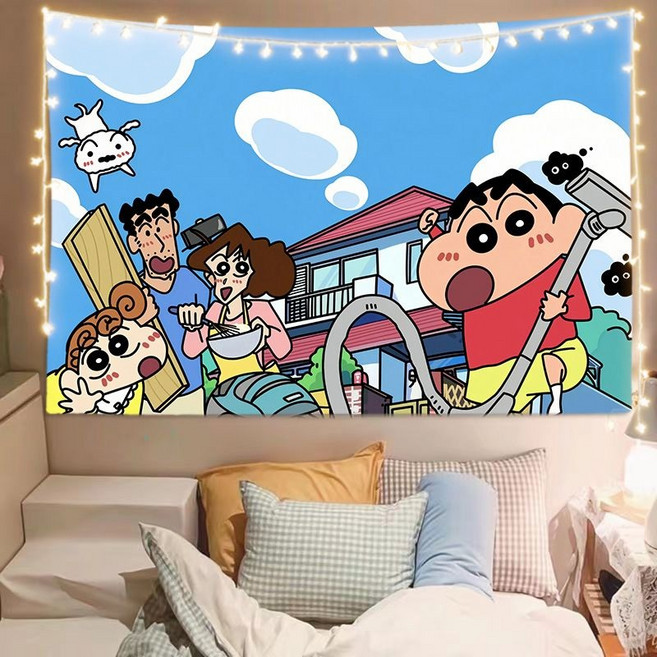 짱구 배경천 포스터 패브릭 벽꾸미기, 20.크레용신짱 C20
