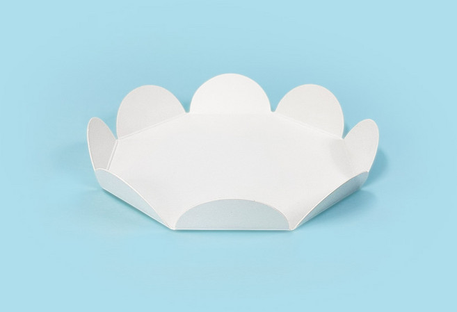 쉬폰 받침 백색 무지 트레이 케익 미니, 200개