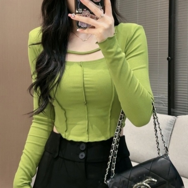 해피유통 여성 긴팔 티셔츠 섹시 봄신상 탑 상의jhy