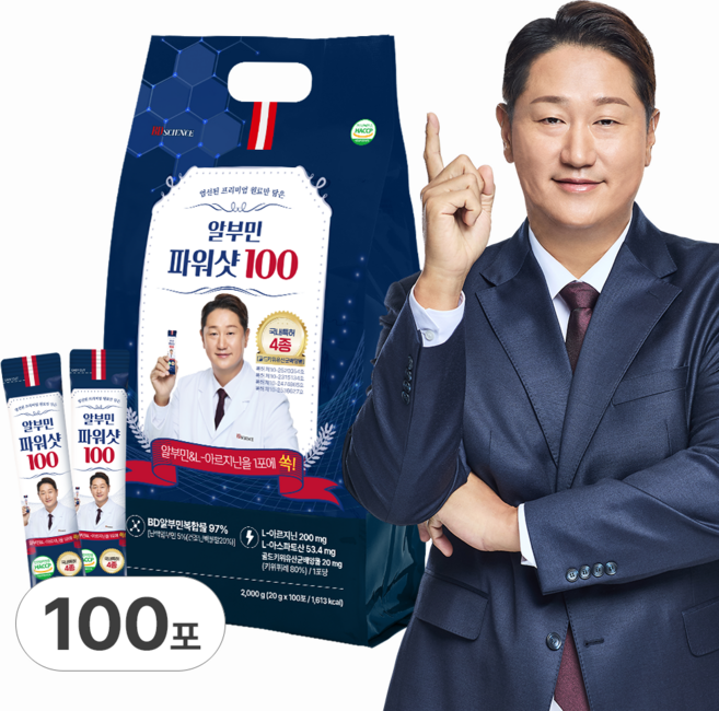 이대호가 추천하는 알부민 파워샷 100 식약청 인증 난백알부민 97% BD사이언스, 2kg, 1개