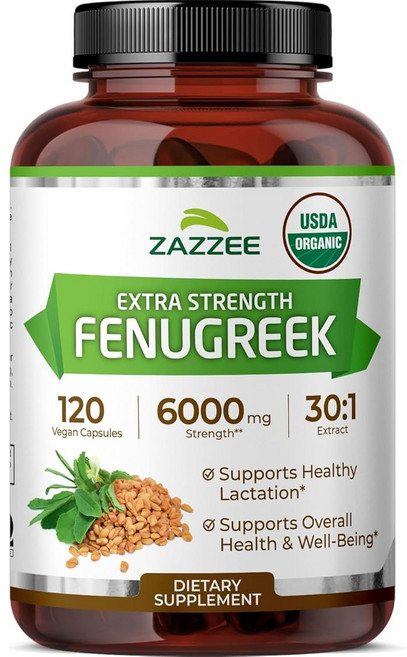 페누그릭 호로파 30배 추출 6000mg 120캡슐 4개월 초고함량 미국산 Fenugree, 120정, 1개