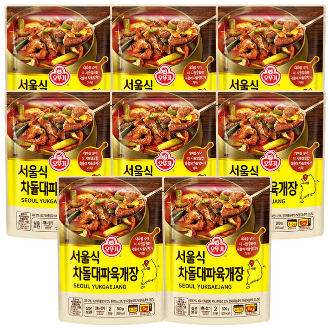오뚜기 서울식 차돌대파육개장, 500g, 8개