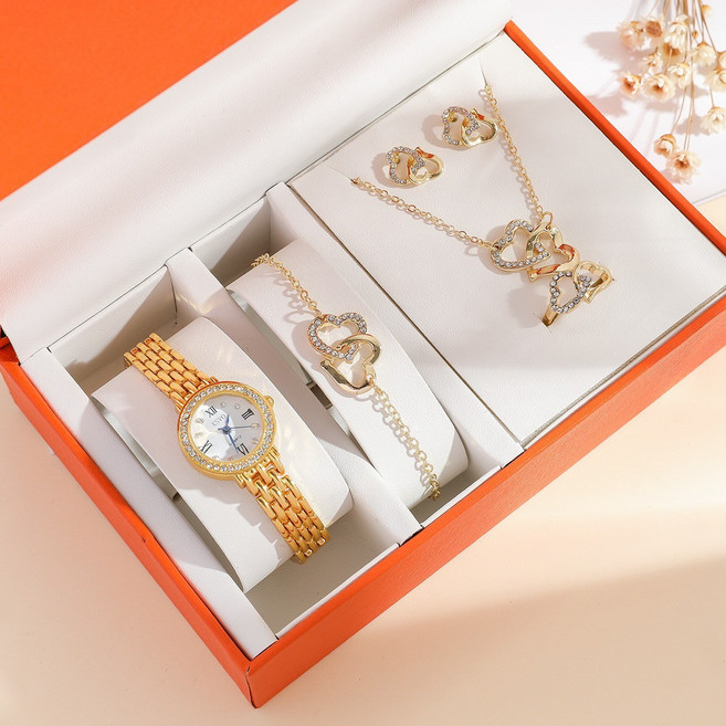 스타일닥터 여성 여성 데일리 선물 패션 스타일 메탈 밴드 여성 쿼츠 시계 세트