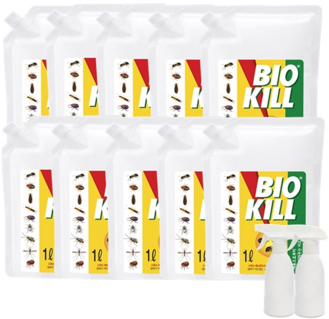 동성제약 살충제 비오킬 리필용 파우치1L(10개)+분무기(2개)