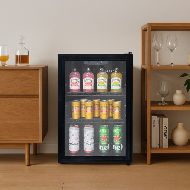 쿠잉 쇼케이스냉장고 RS-S71BK 음료수 술냉장고 술장고 미니 주류 카페, 단품