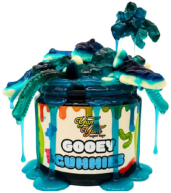 꾸덕한 젤리 사워 블루라즈베리 구이구미 Sour Gooey Gummies Sour Blue Raspberry Candy, 1개, 369g