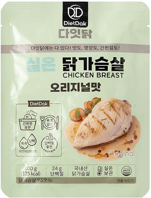 다잇닭 실온 닭가슴살 오리지널맛 100g 60개