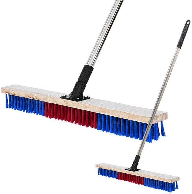 우드 바닥솔 + 스크류 스텐 자루 120cm, 1세트, 바닥솔 헤드 60cm + 자루