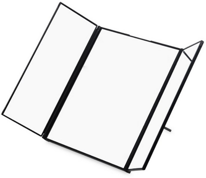 무반전거울 남이보는 내얼굴 좌우반전 반전 좌우 접이식, 블랙 무광