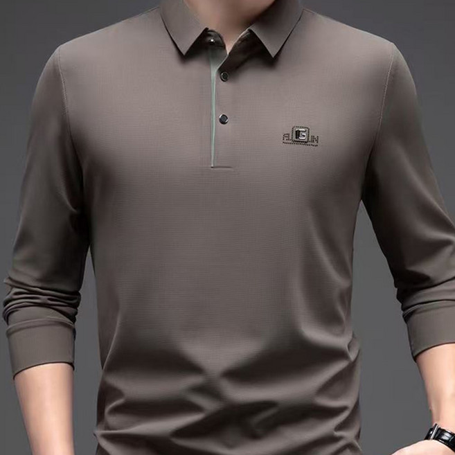 남성 긴팔 카라 티셔츠 가을 남자 기본 티셔츠 솔리드 컬러신상 베이직 무지 긴팔티 통기성 데일리 카라티