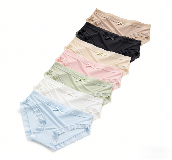 스마트플라이 여성 프리미엄 레이스 팬티 노라인 슬림핏 데일리속옷 7장 세트