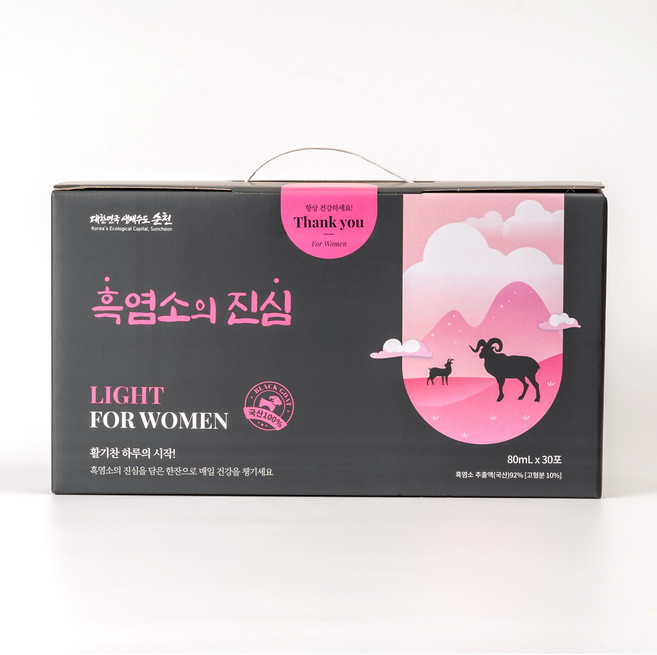 국산 무항생제 흑염소 사용 프리미엄 자연방목형 흑염소 진액 여성용 남성용 80mlx30포, 1개