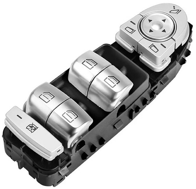 A 2059056811 메르세데스 벤츠 C 클래스 W205 S205 X253 C200 C300 C350 C63 AMG 용 파워 마스터 윈도우 제어 스위치 버튼 콘솔, Black, Black