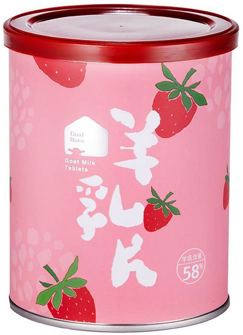 羊舍草莓羊乳片 - 寶寶營養乳片 幼兒點心 0119, 1個, 羊舍-草莓羊乳片 / 0119, 130顆