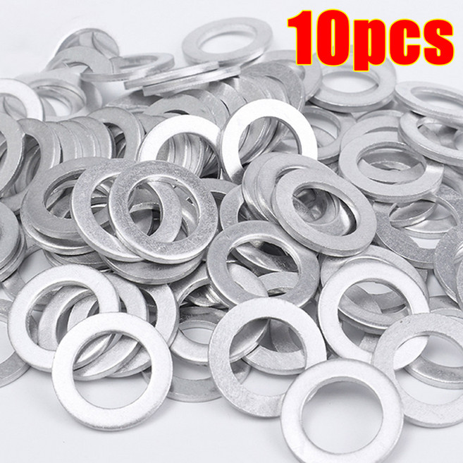 자동차 너트 50 개스킷 드레인 10 엔진 부품 도장 14MM 오일 섬프 와셔 알루미늄, 10pcs