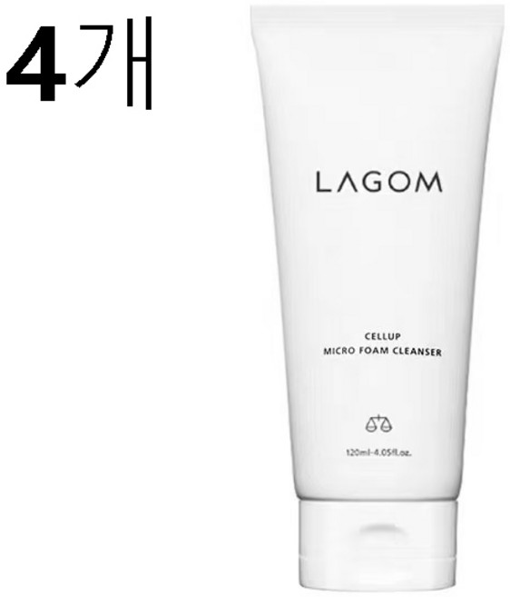 [수분 폼클렌징] 라곰(LAGOM) 수분폼클렌저, 120ml, 4개