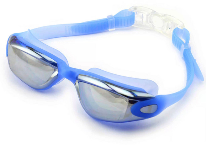 ANYOU 남녀공용 여성용 수영 고글 HD 안개 방지XYMJ-005, 푸른 색