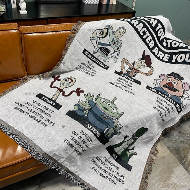 [B급 할인] 레트로 소파 커버 타월 담요 니팅 캠핑 블랭킷 다기능 패브릭