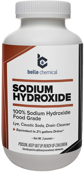Sodium Hydroxide - Pure - Food Grade (Caustic Soda Lye) (2 Pound Jar) 수산화 나트륨-순수-식품 등급 (가성 소다 Lye), 910g, 1개