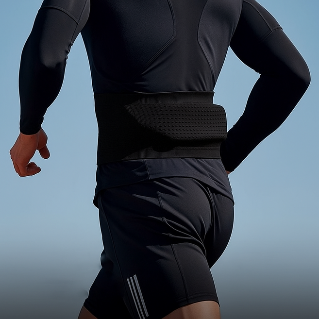 FATTYS 360도 수납 슬림 고탄력 러닝 벨트, XL, 블랙, 1개