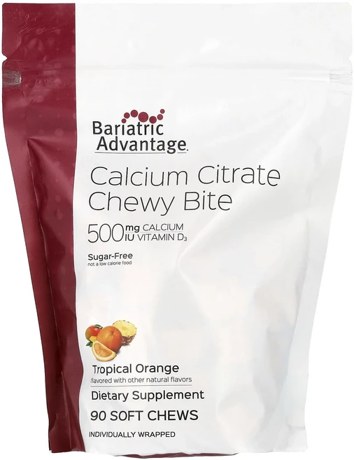 Bariatric Advantage 칼슘시트레이트 츄이 바이트 무설탕 트로피칼 오렌지 소프트 츄 90개, BariatricAdvantage칼슘시트레이트츄이바이트 - 쿠팡
