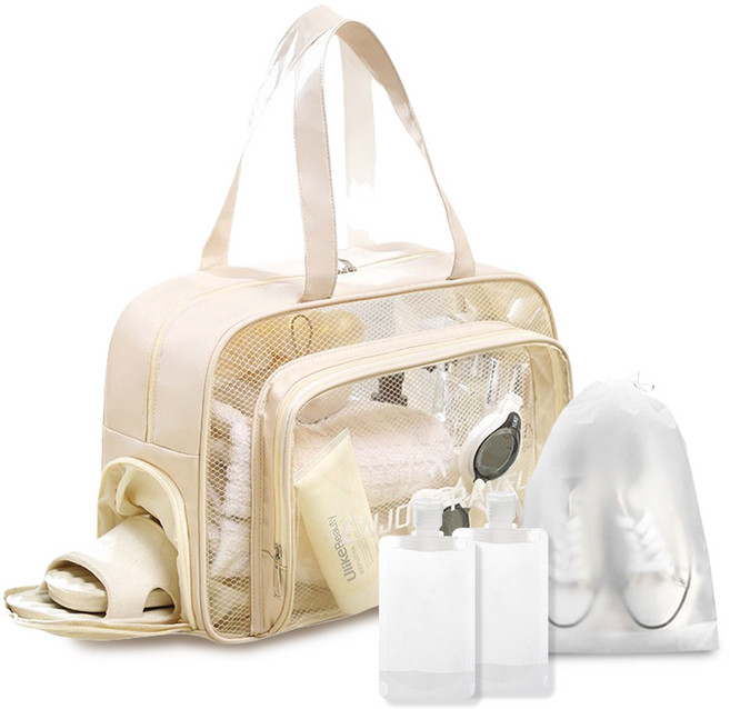 노티드트립 수영가방 비치백 방수 파우치, 아이보리