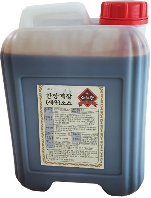 현진식품 간장게장소스 10kg 말통 전복장 연어장, 4개