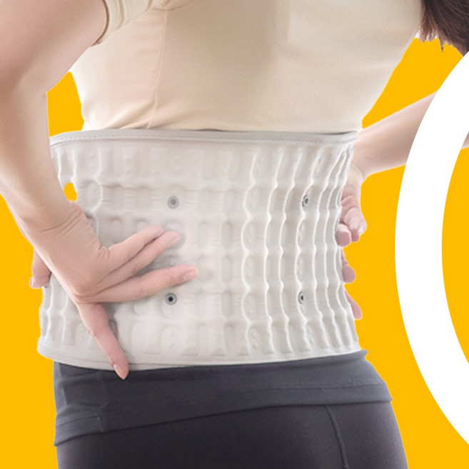 허리 곡선 견인기 보호대 복대 의료용 척추 공기주입식 지지대, 1개