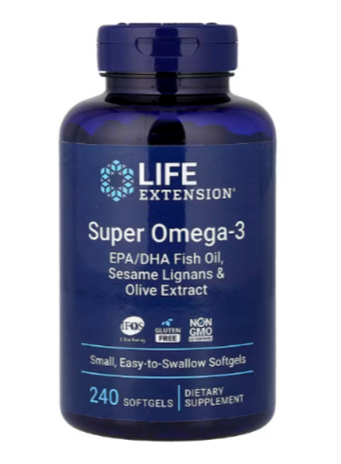 LIFE EXTENSION Super Omega-3 240粒軟凝膠, 1個