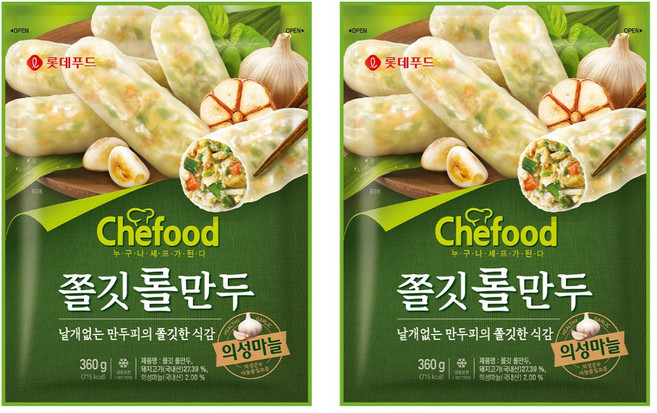 롯데 쉐푸드 쫄깃롤만두, 360g, 2개