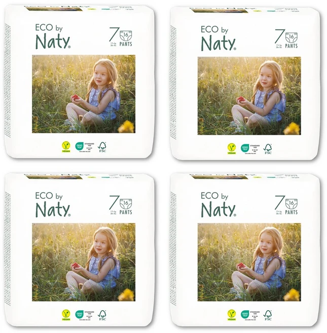 [16매x4팩] 네띠 친환경 기저귀 팬티 7단계 (17+kg), 64매 - 쿠팡