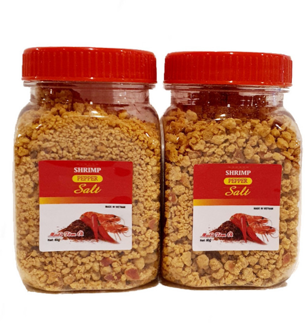 베트남 과일 양념 소금 MUOI OT TOM 새우소금 2개, 80g