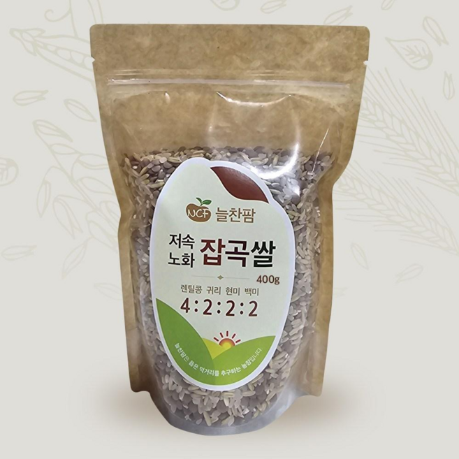 늘찬팜 저속노화잡곡쌀 400g 혈당관리 다이어트 식단 혼합 잡곡, 1개