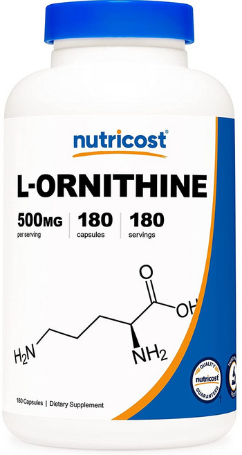 뉴트리코스트 L-오르니틴 500mg 캡슐 글루텐 프리, 180개입, 1개, 180정