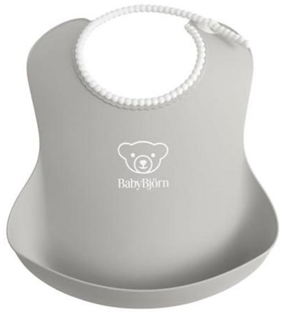 베이비뵨 초경량 파스텔 이유식 방수 턱받이 목둘레 조정가능, 단품, 1개입, 다크그레이