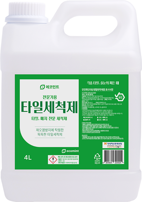 에코민트 전문가용 타일세척제 4리터, 4L, 1개