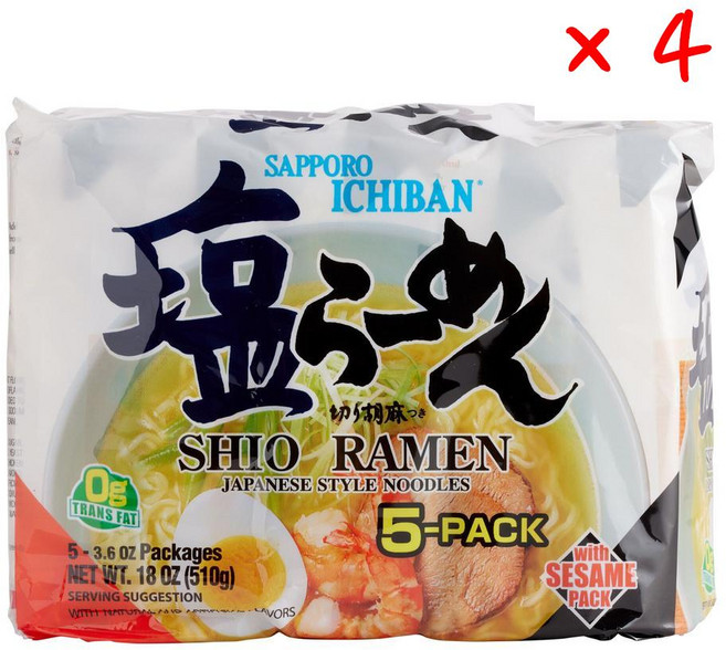 삿포로 시오 라멘 누들 스프, 4개